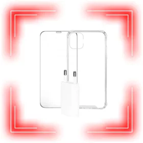   3D üvegfólia (5db) +  Szilikontok (1db) + Gyári jellegű adapter 5W
